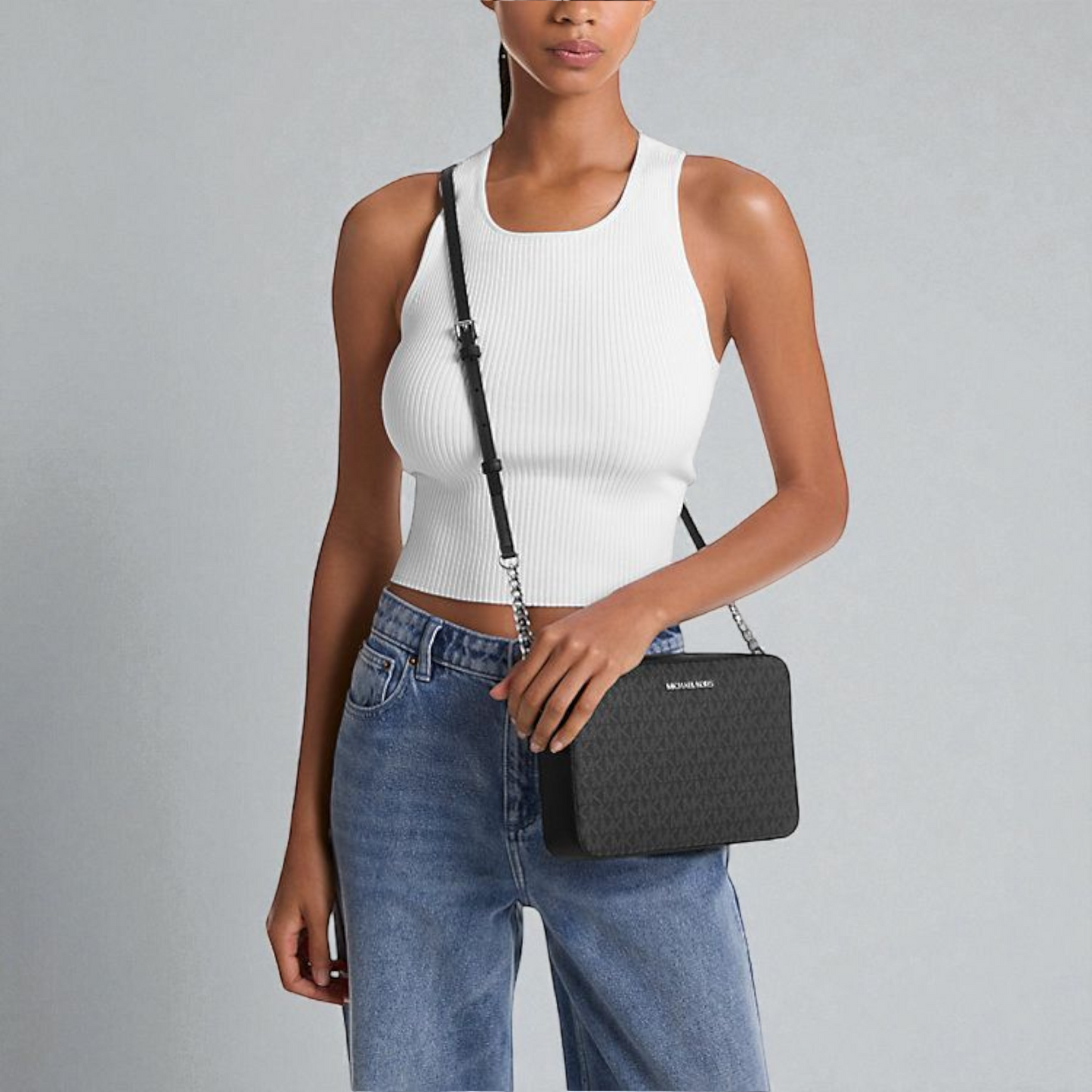 Jet Set Large Saffiano Leather Crossbody Bag 35T8GTTC9L