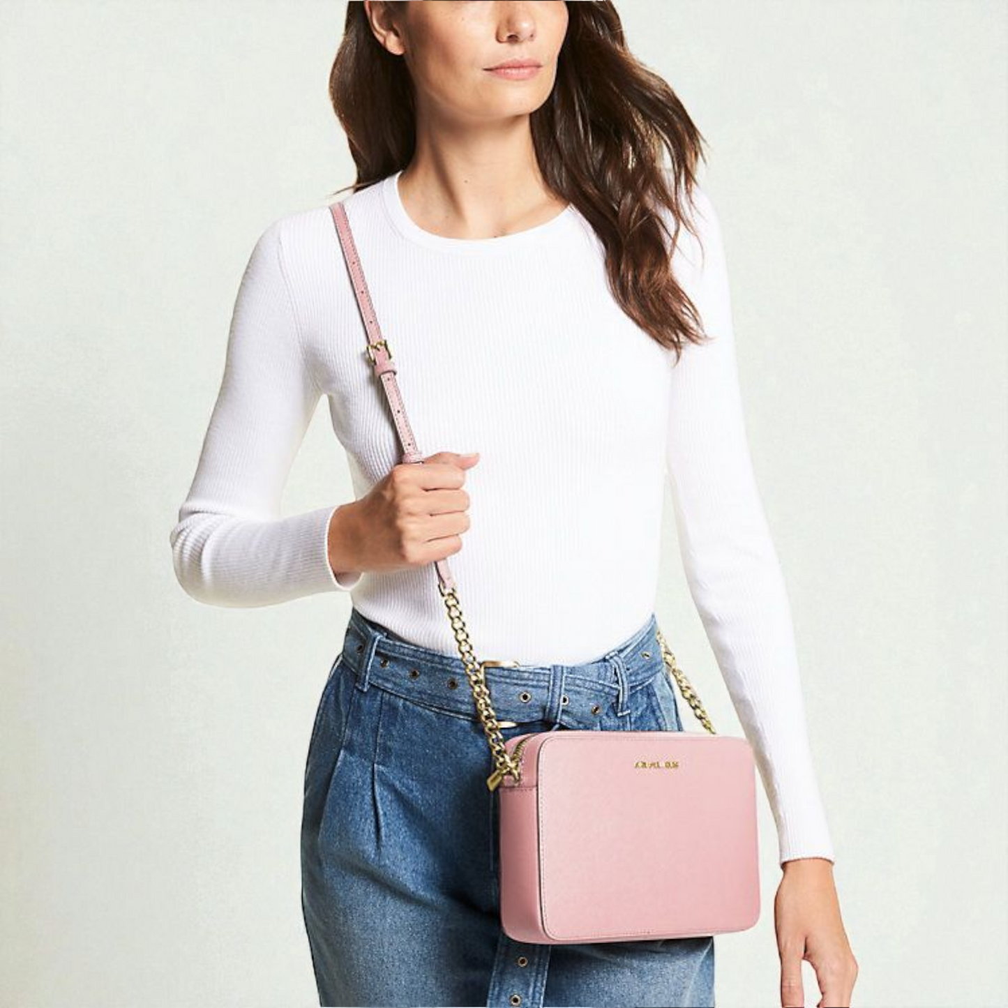 Jet Set Large Saffiano Leather Crossbody Bag 35T8GTTC9L