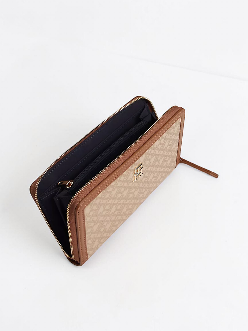 Immediate Tommy Hilfiger Monogram Jacquard Zip Wallet XW04739-0F4