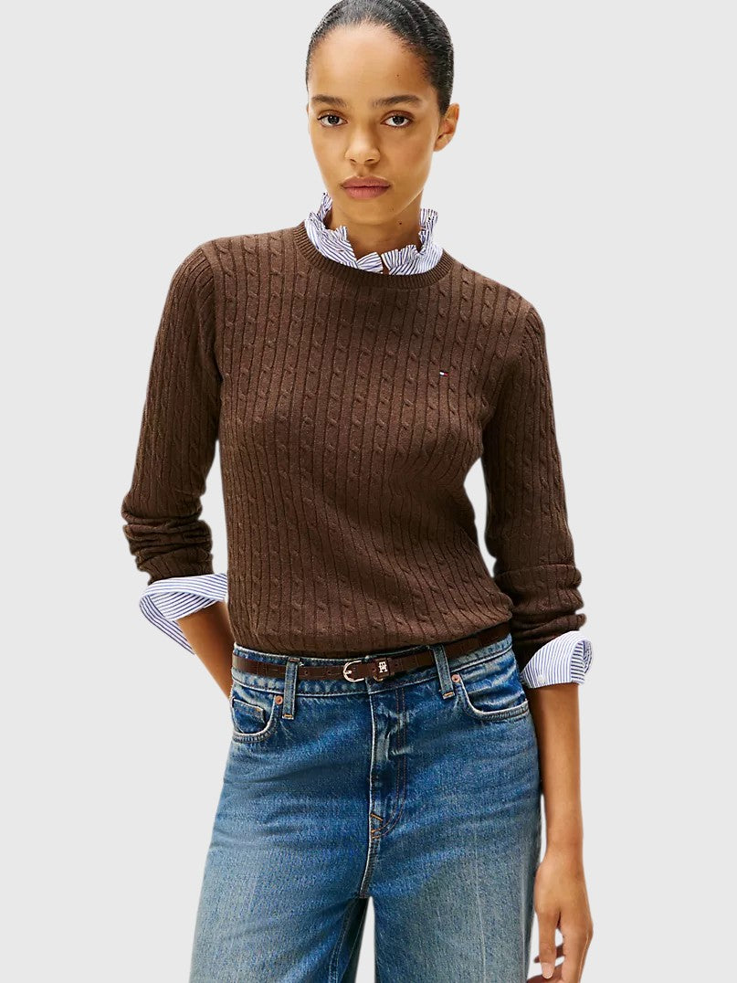 TOMMY HILFIGER Cable Knit Sweater,XW07179-DW5