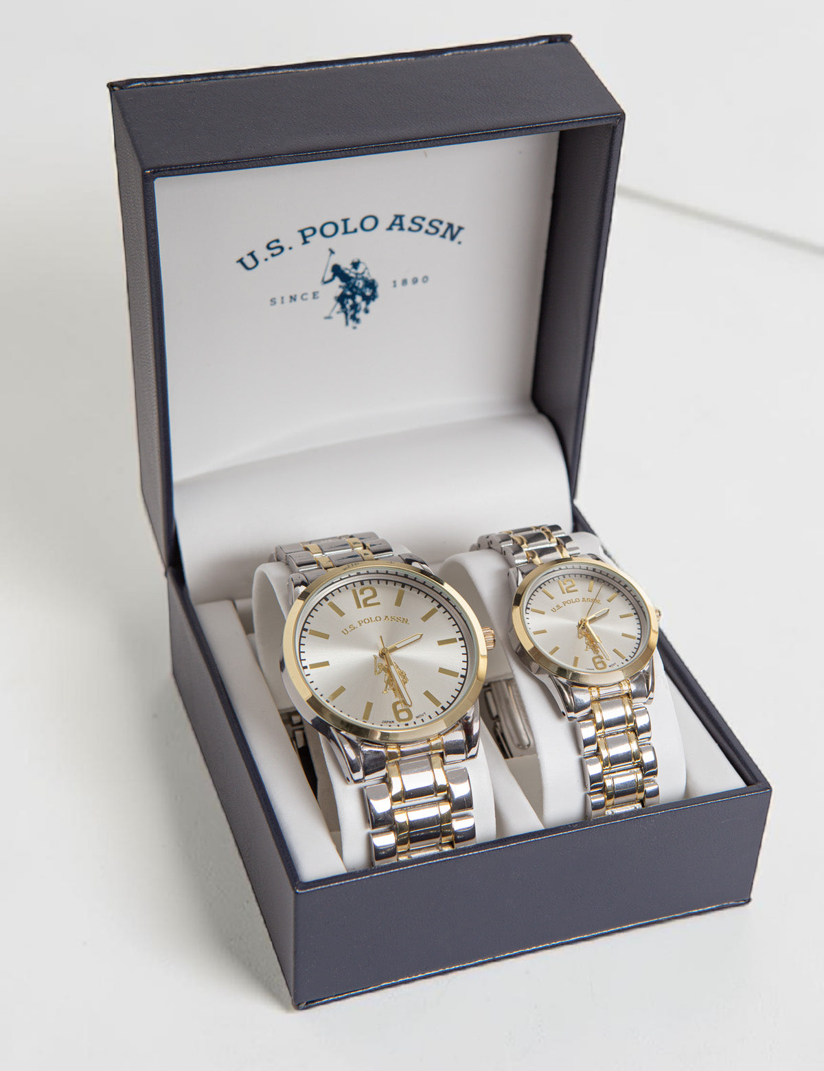 Immediate Us polo assn HIS AND HERS TWO TONE WATCH SET USC2367UO-0000A