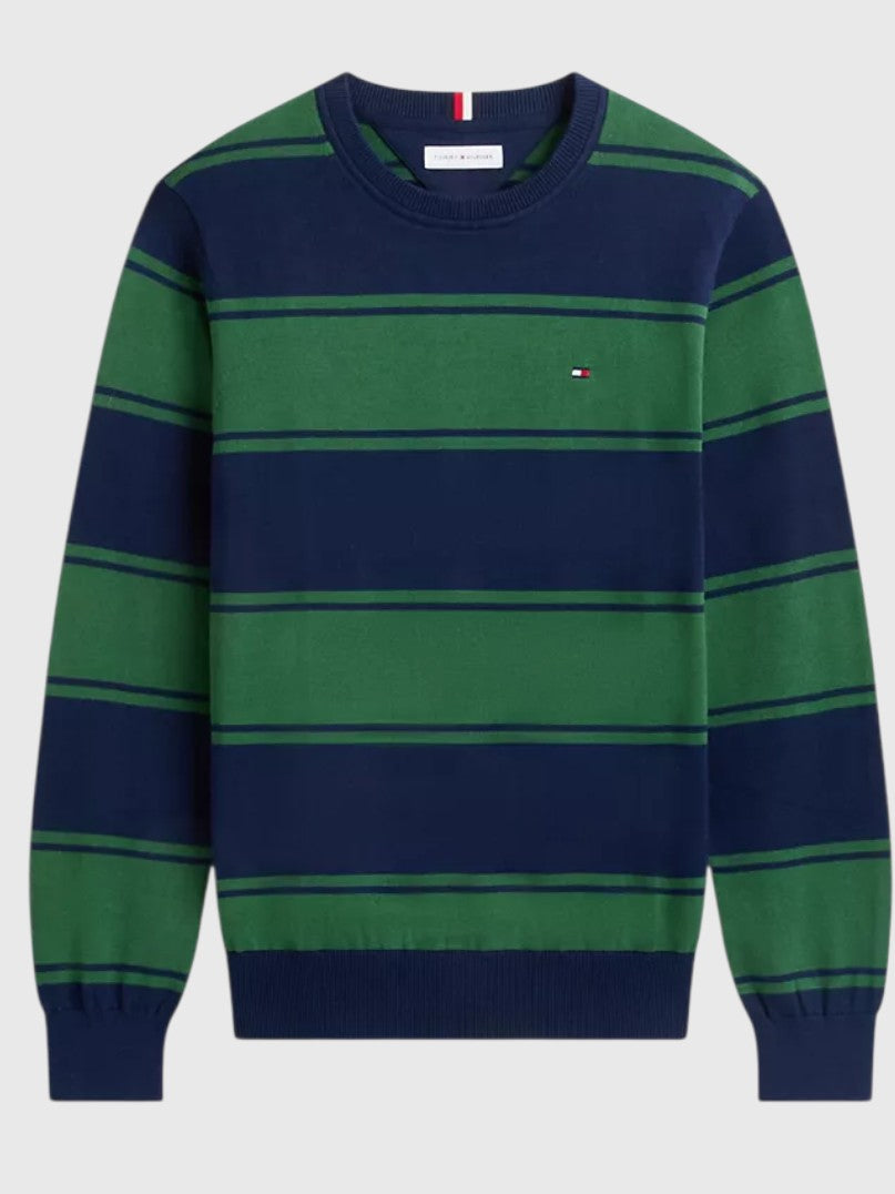 TOMMY HILFIGER Rugby Stripe Crewneck Sweater,XM07954-P61