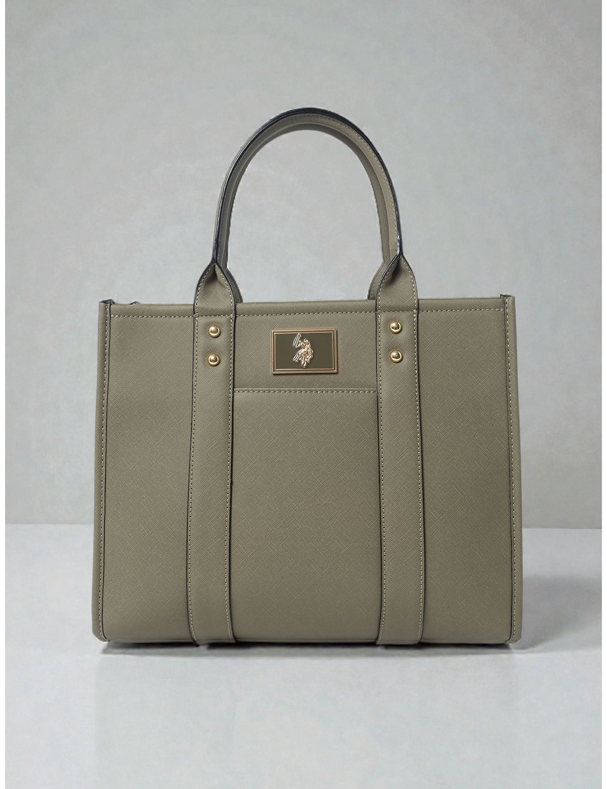 USPA BOX TOTE WITH CROSSBODY STRAP