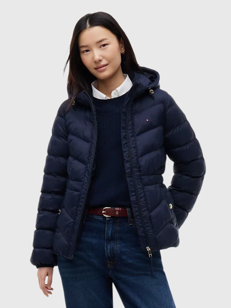 TOMMY HILFIGER  Quilted Hooded Jacket,XW09404-ACI