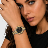 LADIES TWO TONE LINK ANALOG WATCH,USC40746UO-0000A