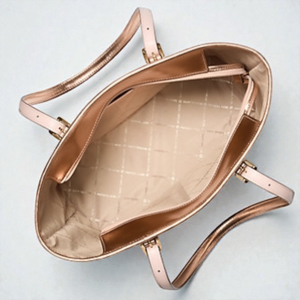 Immediate M.K Jet Set Travel Metallic Logo Top-Zip Tote Bag