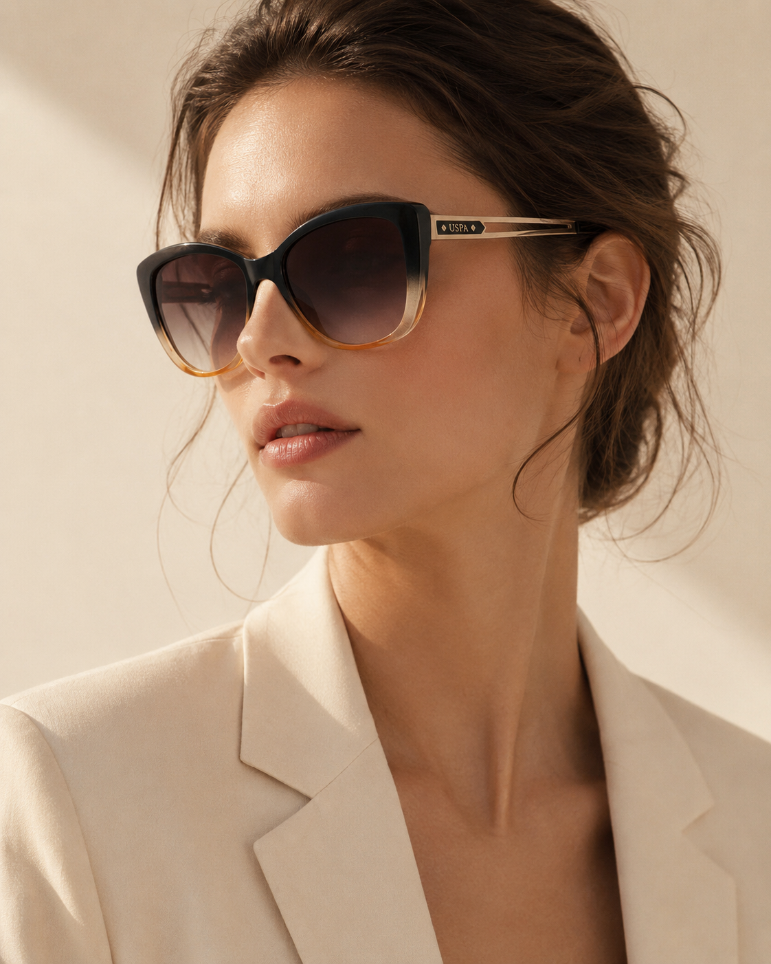 Immediate LADIES GEOMETRIC CAT EYE SUNGLASSES, PA5096-0000A