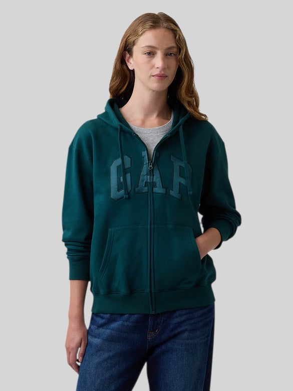 Gap Relaxed Gap Logo Zip Hoodie,627454