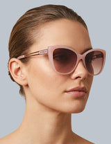 LADIES GEOMETRIC CAT-EYE SUNGLASSES,PA5096-0000A