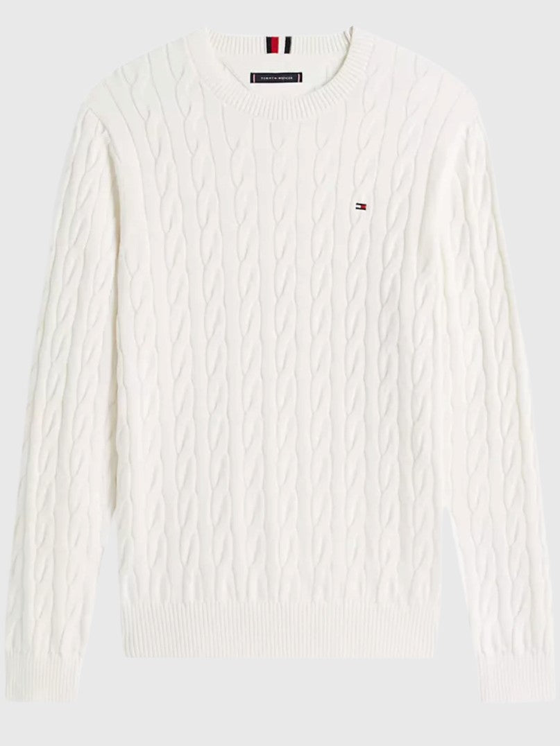 TOMMY HILFIGER Cable Knit Crewneck Sweater,XM08033-YBI