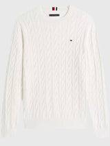TOMMY HILFIGER Cable Knit Crewneck Sweater,XM08033-YBI