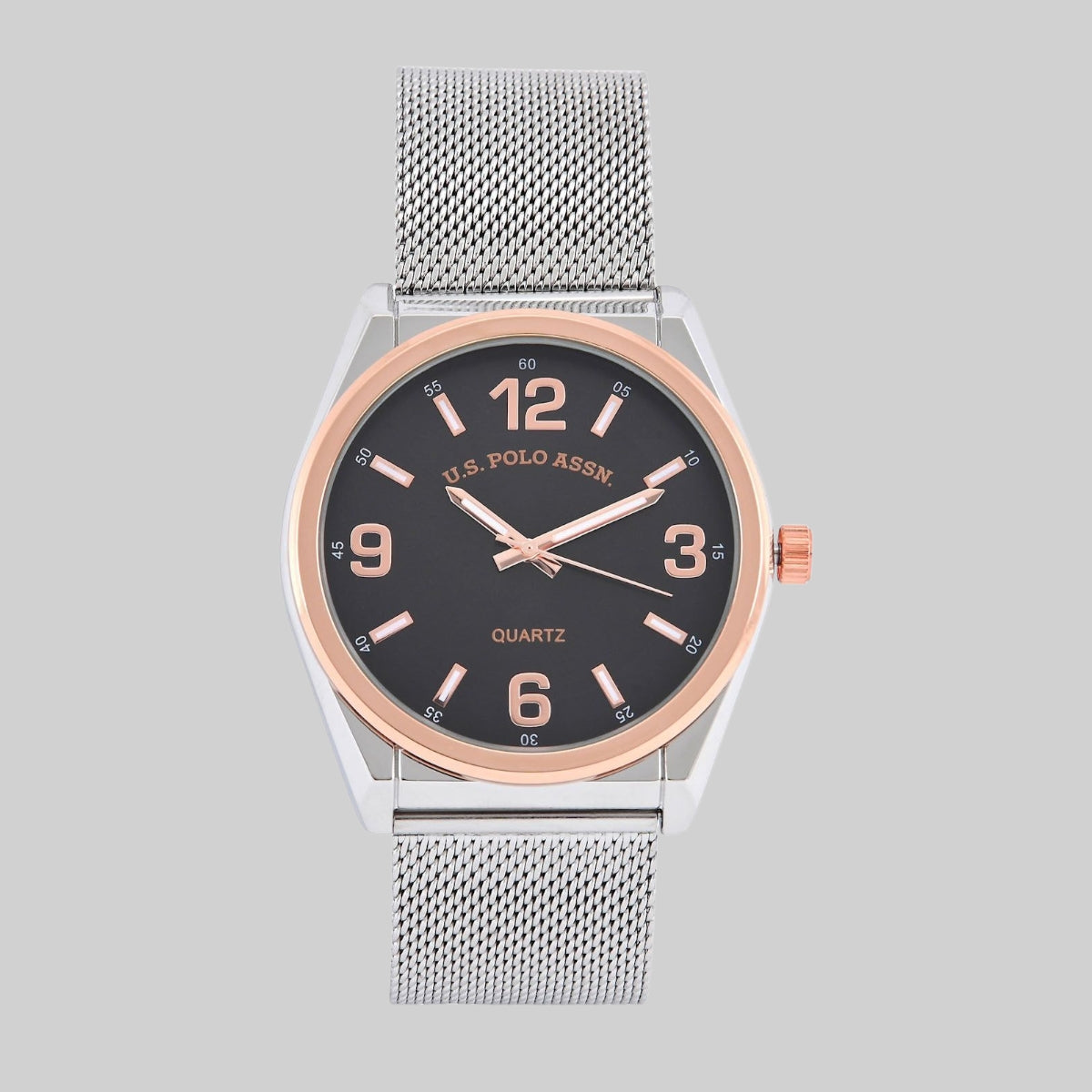 MENS SILVER MESH STRAP WATCH,USC80802UO-0000A