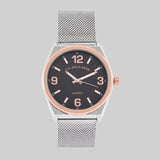 MENS SILVER MESH STRAP WATCH,USC80802UO-0000A