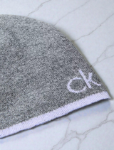 Flocked Monogram Logo Beanie and Scarf Set