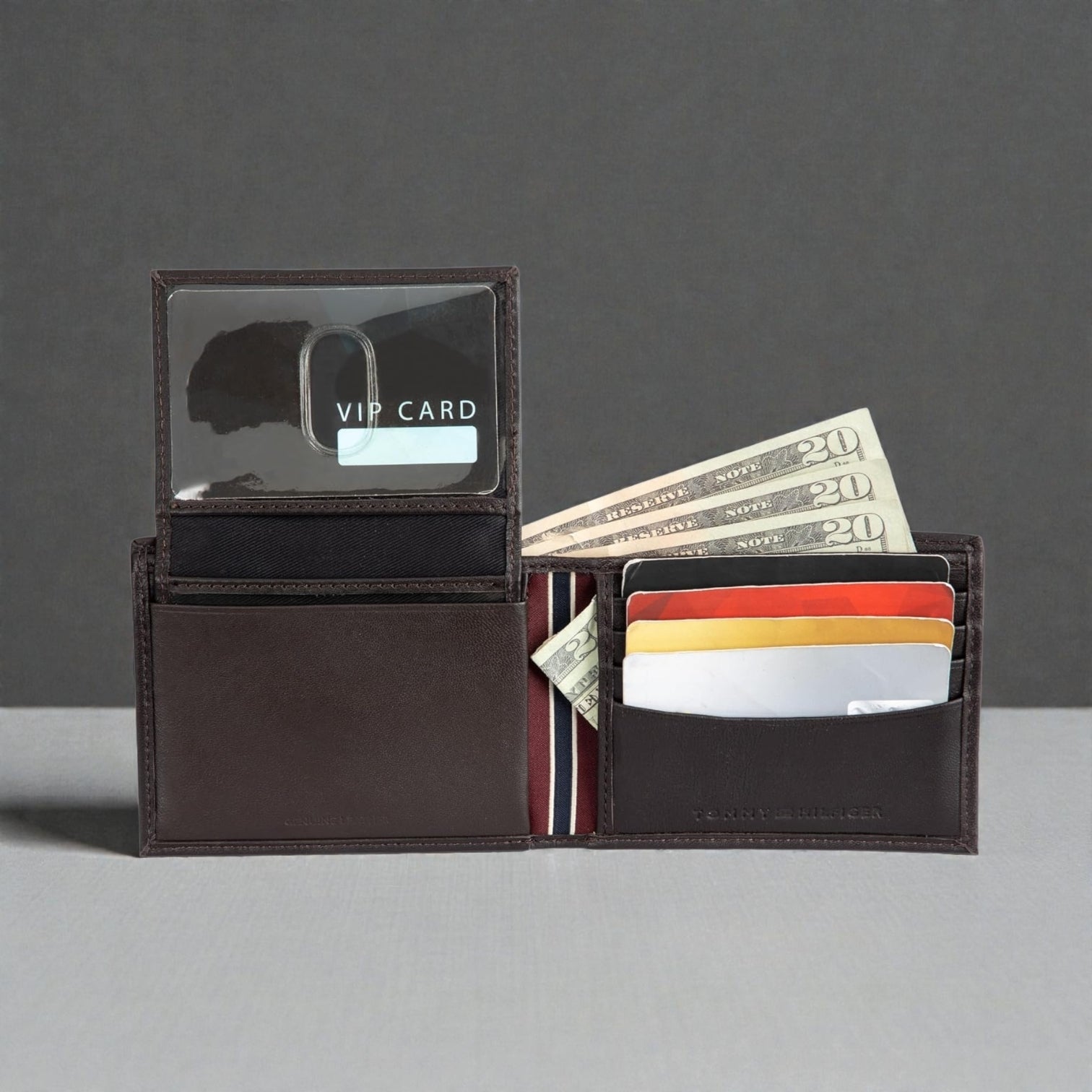 Tommy Hilfiger Men's Passcase Wallet with Removable ID Window