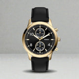 Bennett Multifunction Black Leather Watch
