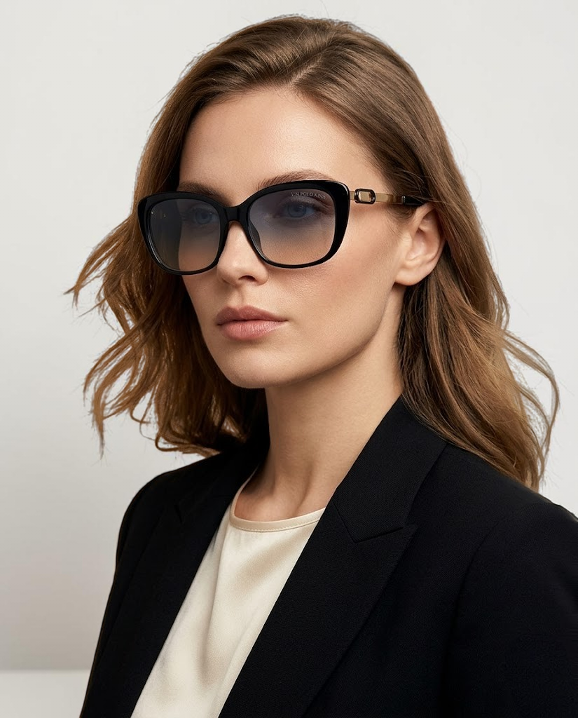 Immediate US Polo LADIES HERITAGE CAT-EYE MEDALLION SUNGLASSES Serial PA5172-0000A
