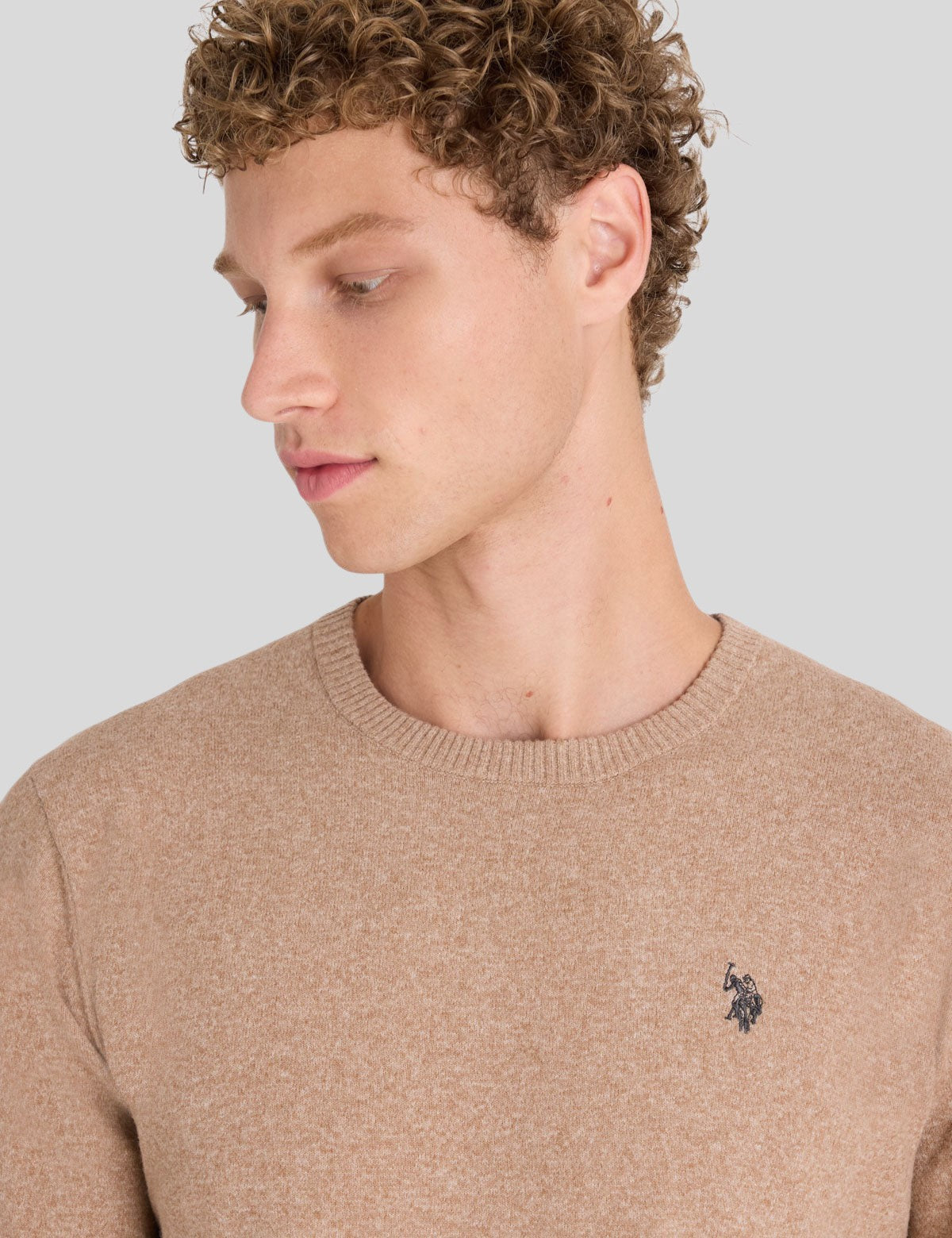 US.POLO.ASSN SOFT CREW NECK SWEATER, USUF6S5560