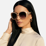 Guess Smoke Gradient Round Ladies Sunglasses, GF00058