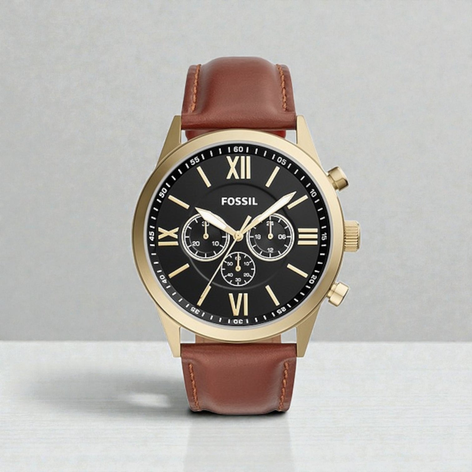 Flynn Chronograph Brown Leather Watch