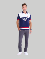 COLORBLOCK AMERICANA APPLIQUE PIQUE POLO SHIRT