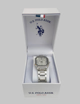 LADIES SILVER LINK ANALOG WATCH,USC40680UO-0000A