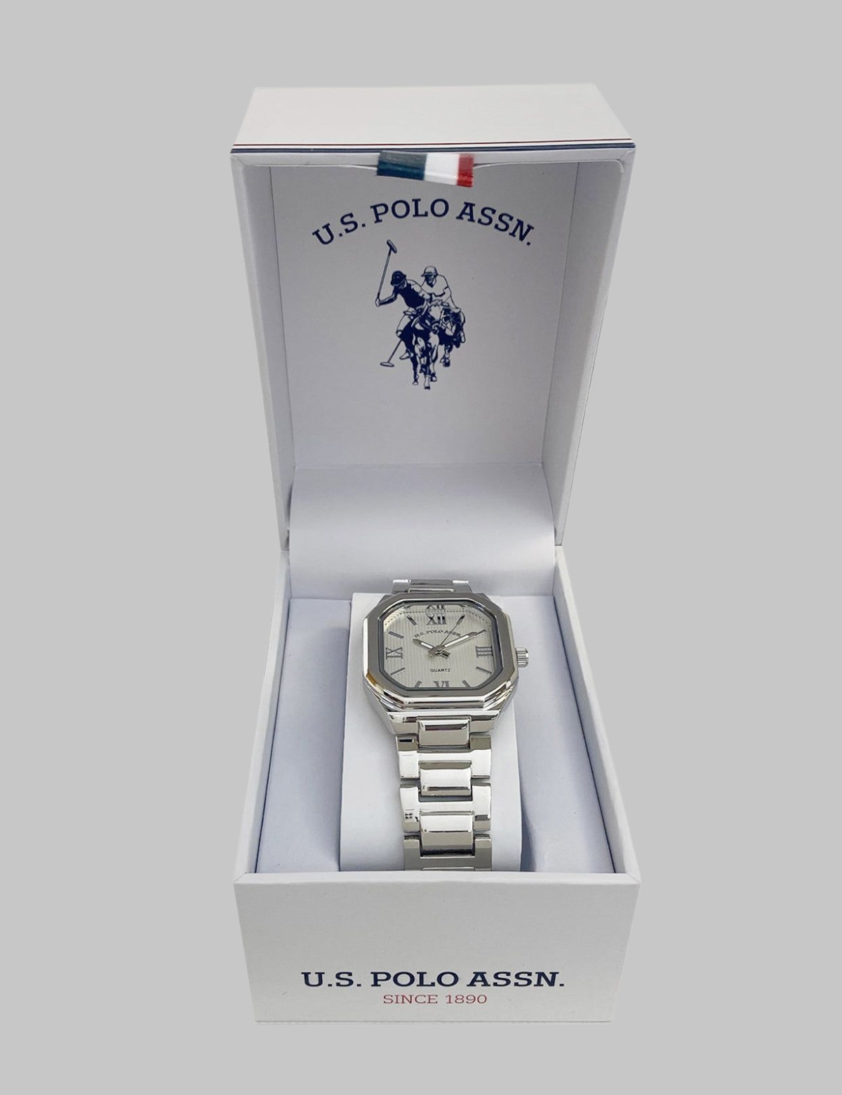 LADIES SILVER LINK ANALOG WATCH,USC40680UO-0000A