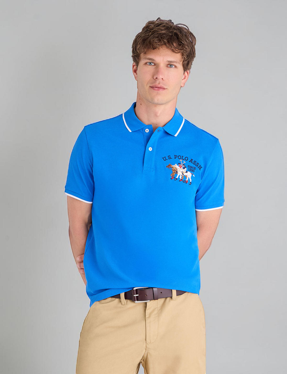 Immediate PIQUE POLO SHIRT WITH LOGO EMBLEM Serial 11D491-3O00A