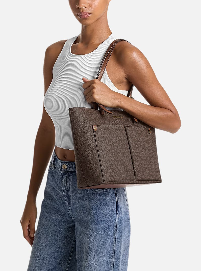 Michael Kors Jet Set Logo Pocket Tote Bag,35F3GTVT3B