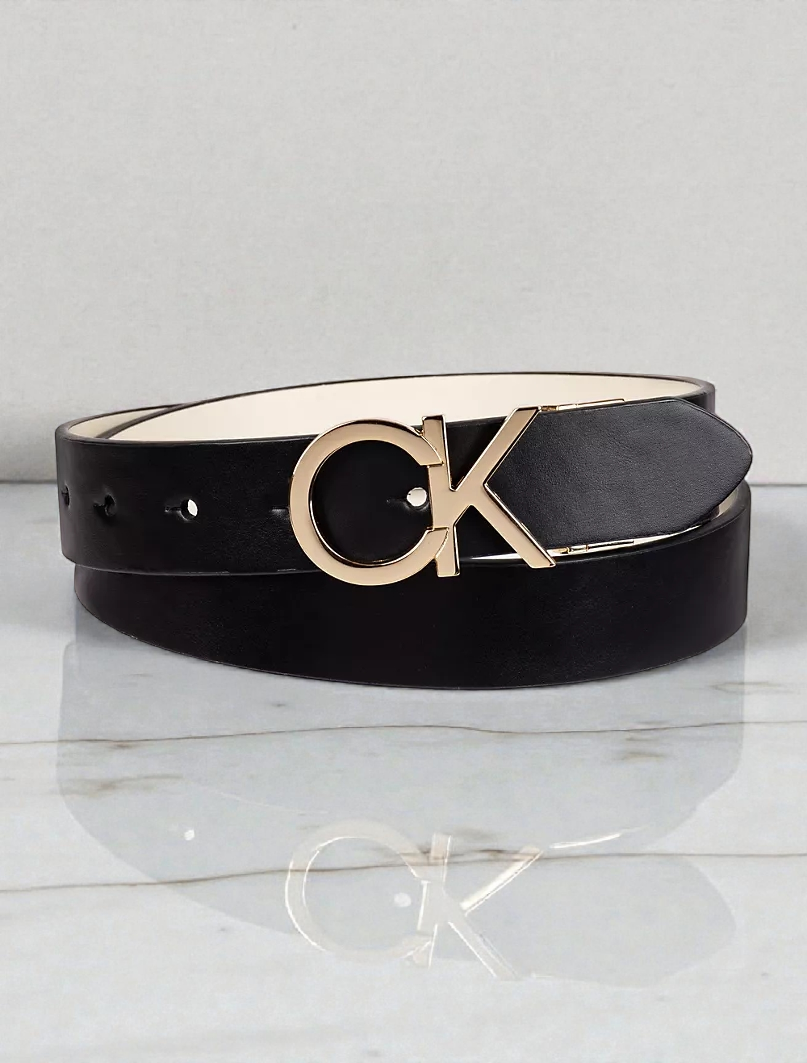 Monogram Logo Plaque Reversible Belt
