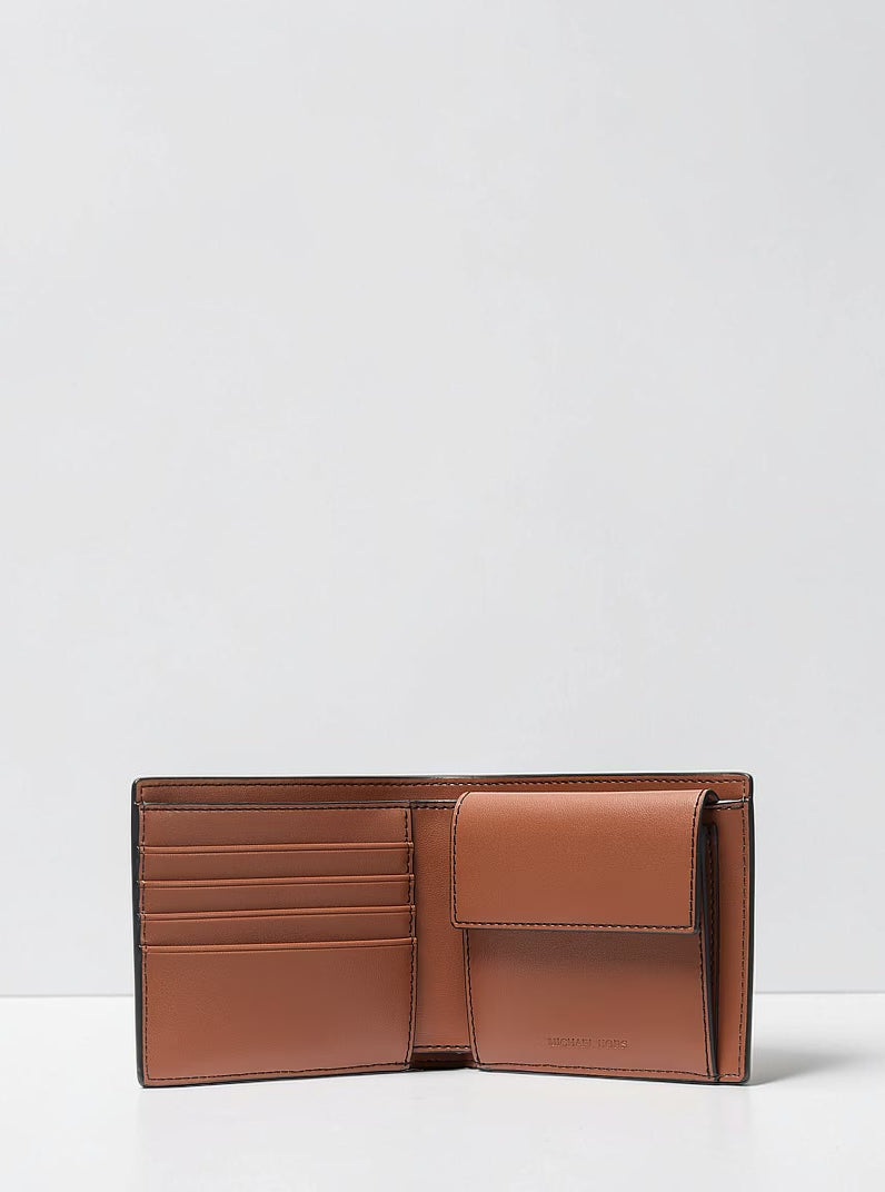 Michael Kors Cooper Pebbled Leather Billfold Wallet With Coin Pouch,36T4LCOF3L