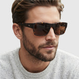 Tommy Hilfiger 
Brown Rectangular Men's Sunglasses,
TH 2017/S