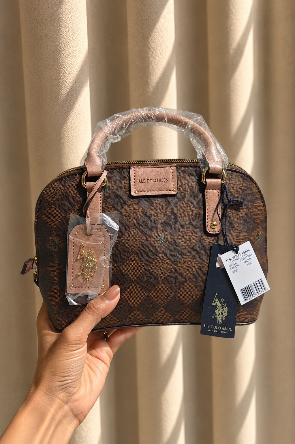 Immediate DIAMOND SIGNATURE DOME BAG WITH CROSSBODY STRAP,27A177-AA00A