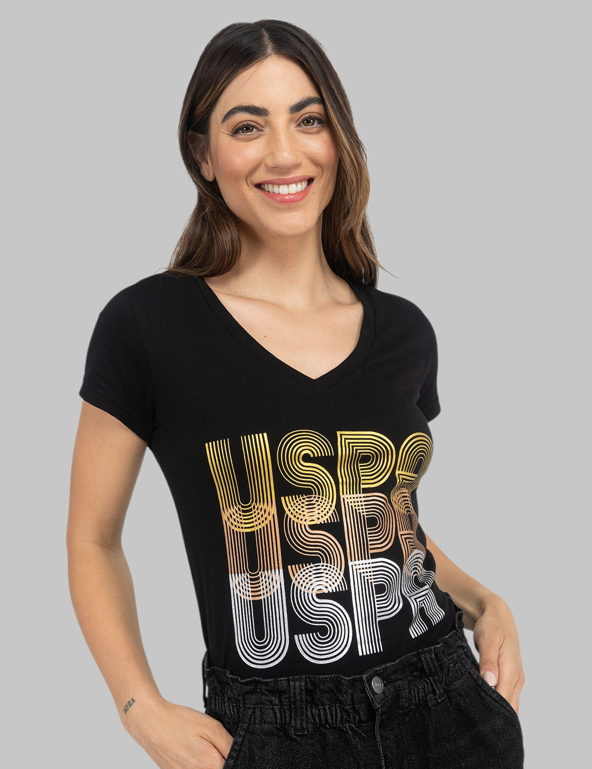 TRIPLE USPA V-NECK T-SHIRT
 215848-1D00A