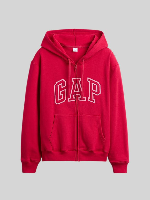 Gap Relaxed Gap Logo Zip Hoodie,627454