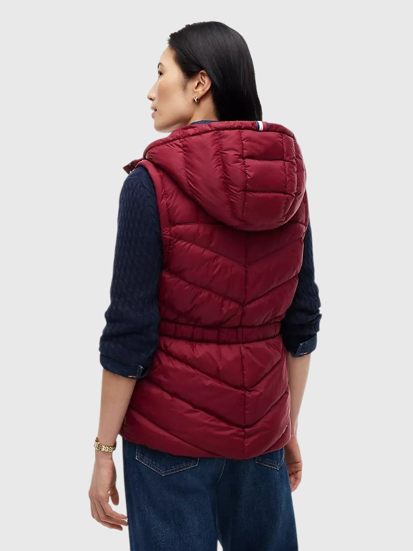 TOMMY HILFIGER Lightweight Quilted Hooded Vest,XW09417-DW5