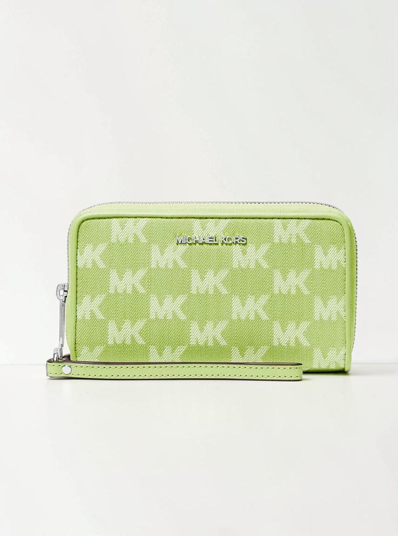 Jet Set Travel Large Logo Jacquard Denim Smartphone Wristlet,35S6STVE3J
