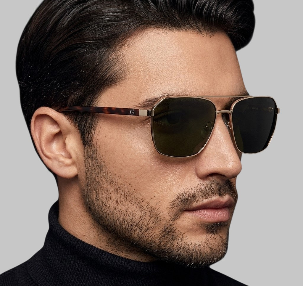 Guess 
Green Rectangular Men's Sunglasses
Item No. GU00117 32N 59