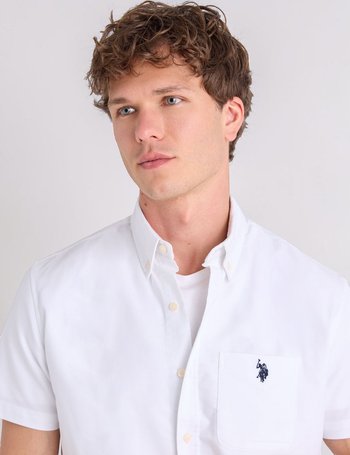 US polo SHORT SLEEVE STRETCH OXFORD SHIRT Serial 115876-YC00A