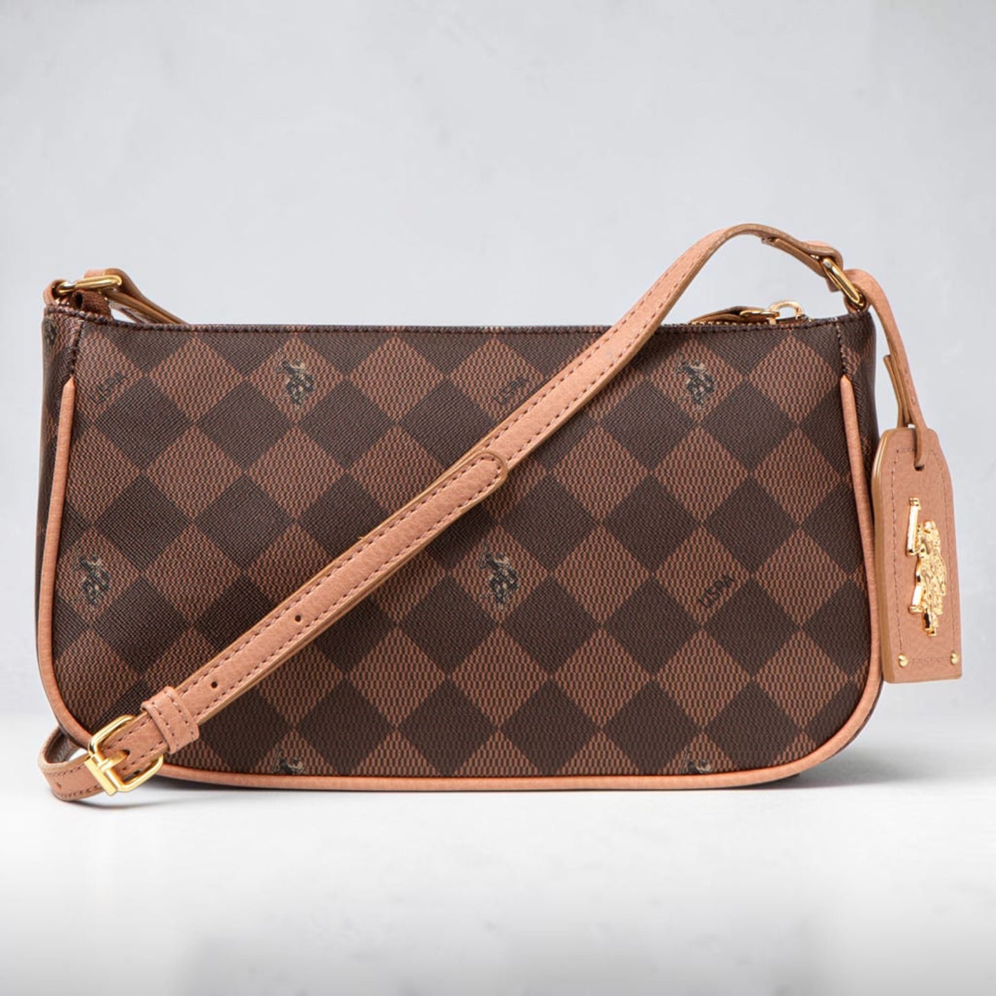 27A176-AA00A,DIAMOND SIGNATURE CROSSBODY BAGUETTE BAG
