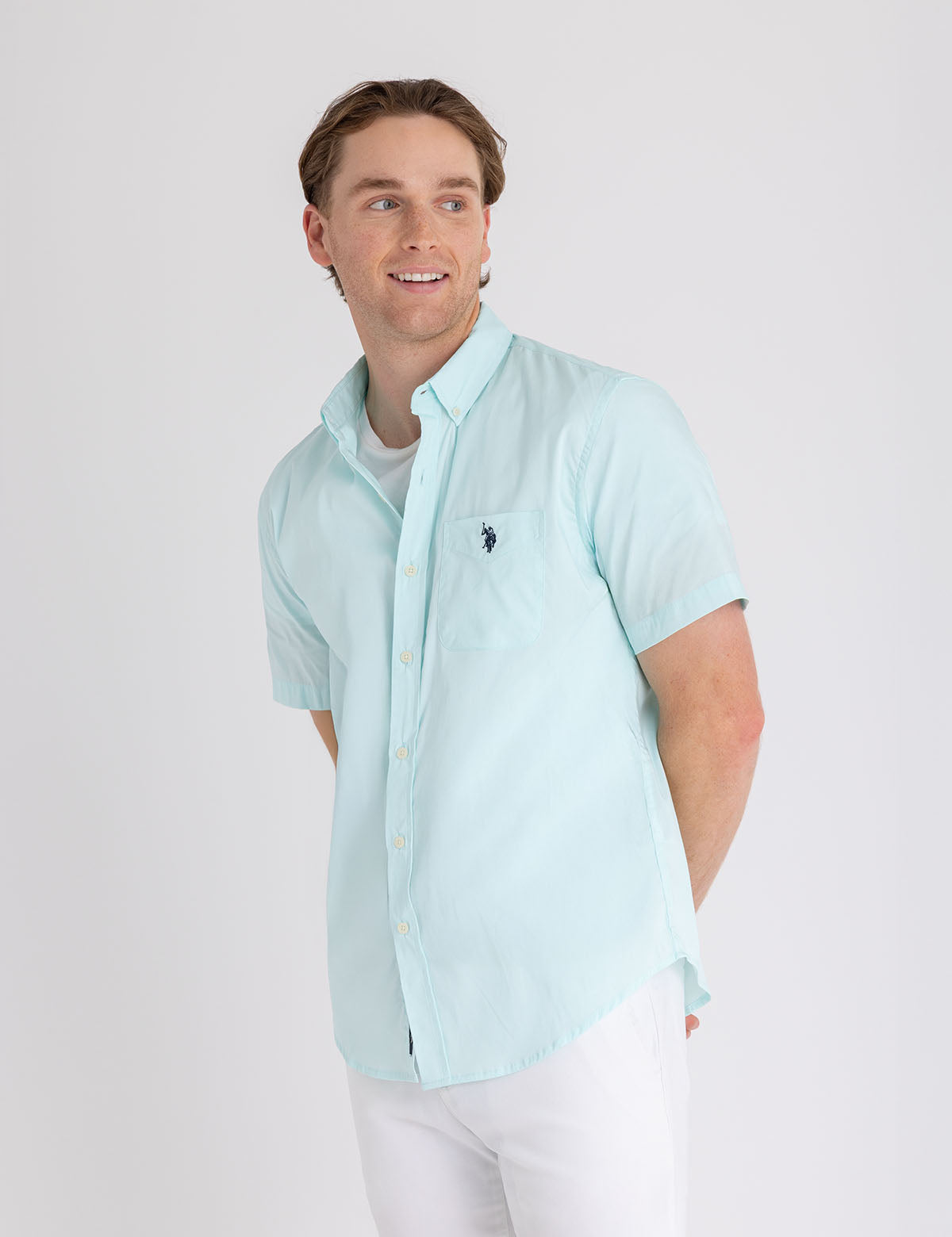 SHORT SLEEVE STRETCH POPLIN SHIRT Serial 11A628-VT00A