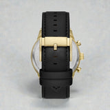 Flynn Chronograph Black Leather Watch