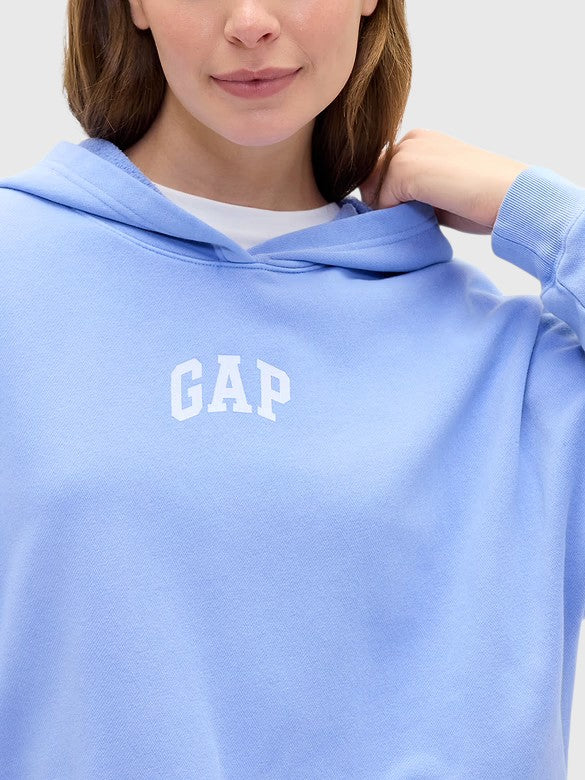 GAP Relaxed Gap Mini-Logo Cropped Hoodie, 430551
