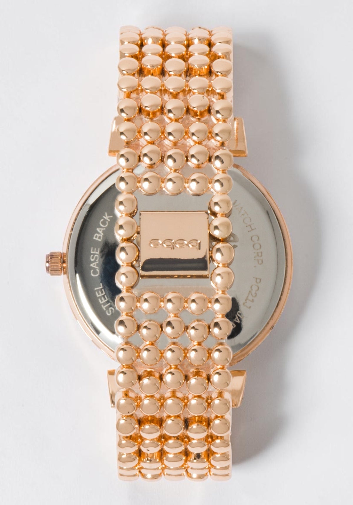 Rose Dial Crystal Bezel Watch