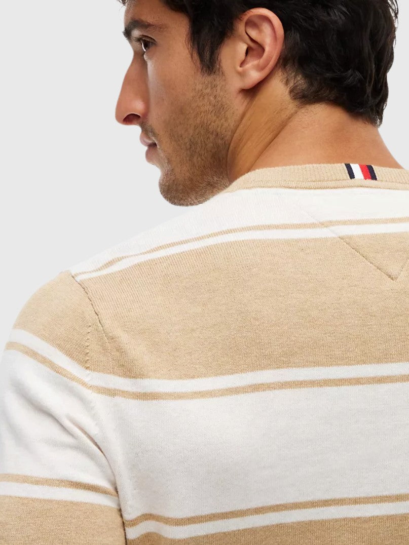 TOMMY HILFIGER Rugby Stripe Crewneck Sweater,XM07954-P61