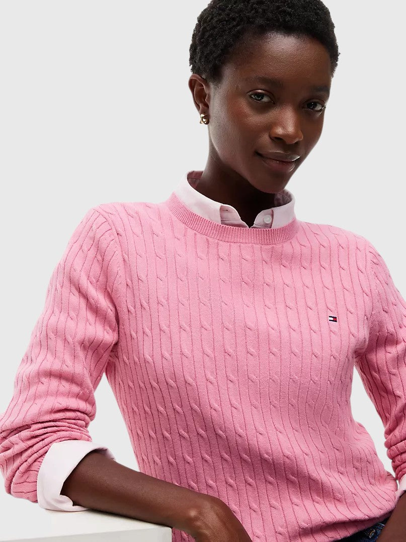TOMMY HILFIGER Cable Knit Sweater,XW07179-DW5