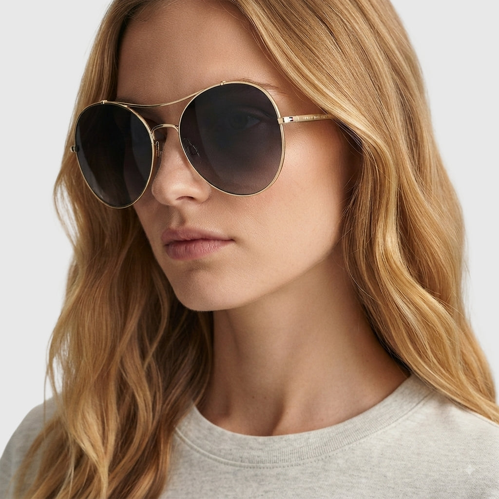Tommy Hilfiger 
Grey Gradient Pilot Ladies Sunglasses,TH 1668/S