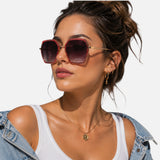 GUESS Bordeaux Gradient Butterfly Ladies Sunglasses, GF0418 69T 58