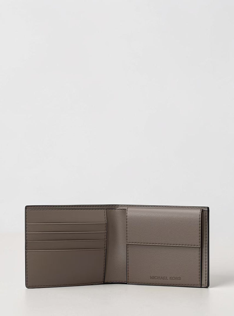 Michael Kors Cooper Pebbled Leather Billfold Wallet With Coin Pouch,36T4LCOF3L