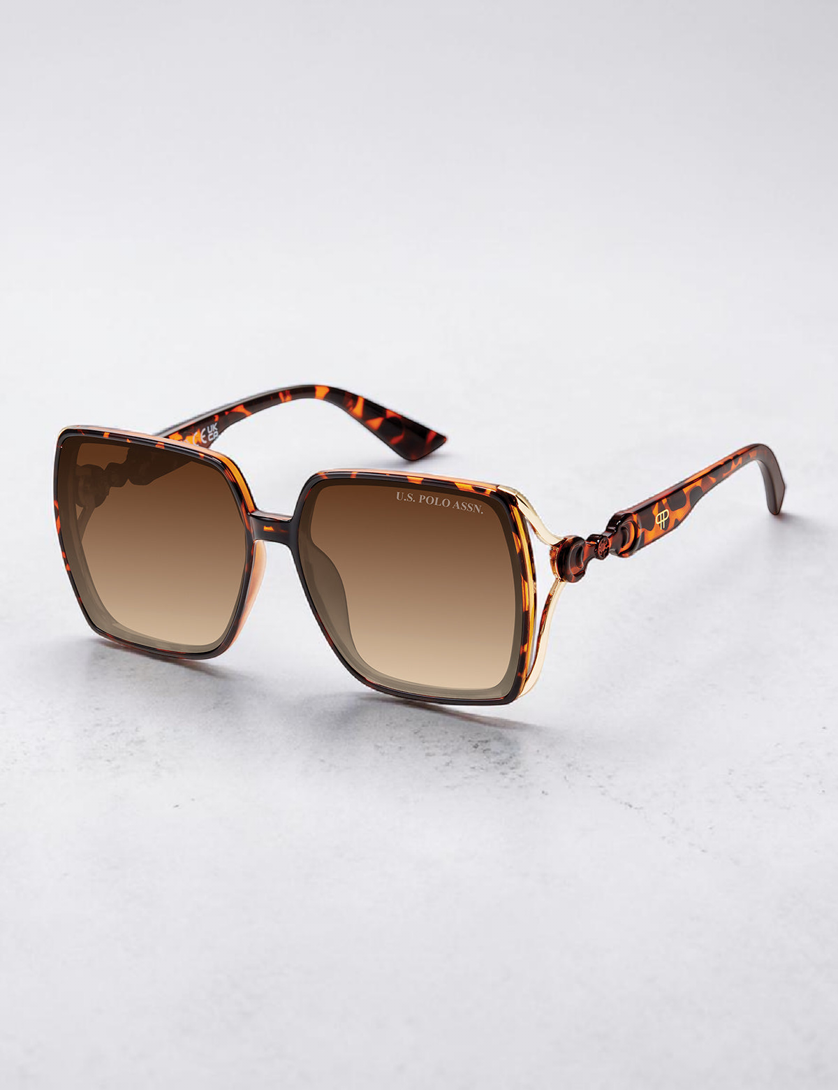 US Polo  LADIES ARTISAN OPEN-TEMPLE SQUARE SUNGLASSES Serial PA5171-0000A